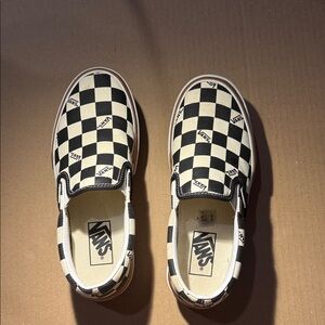 Vans Classic Slip-On Checkerboard Platform Shoes